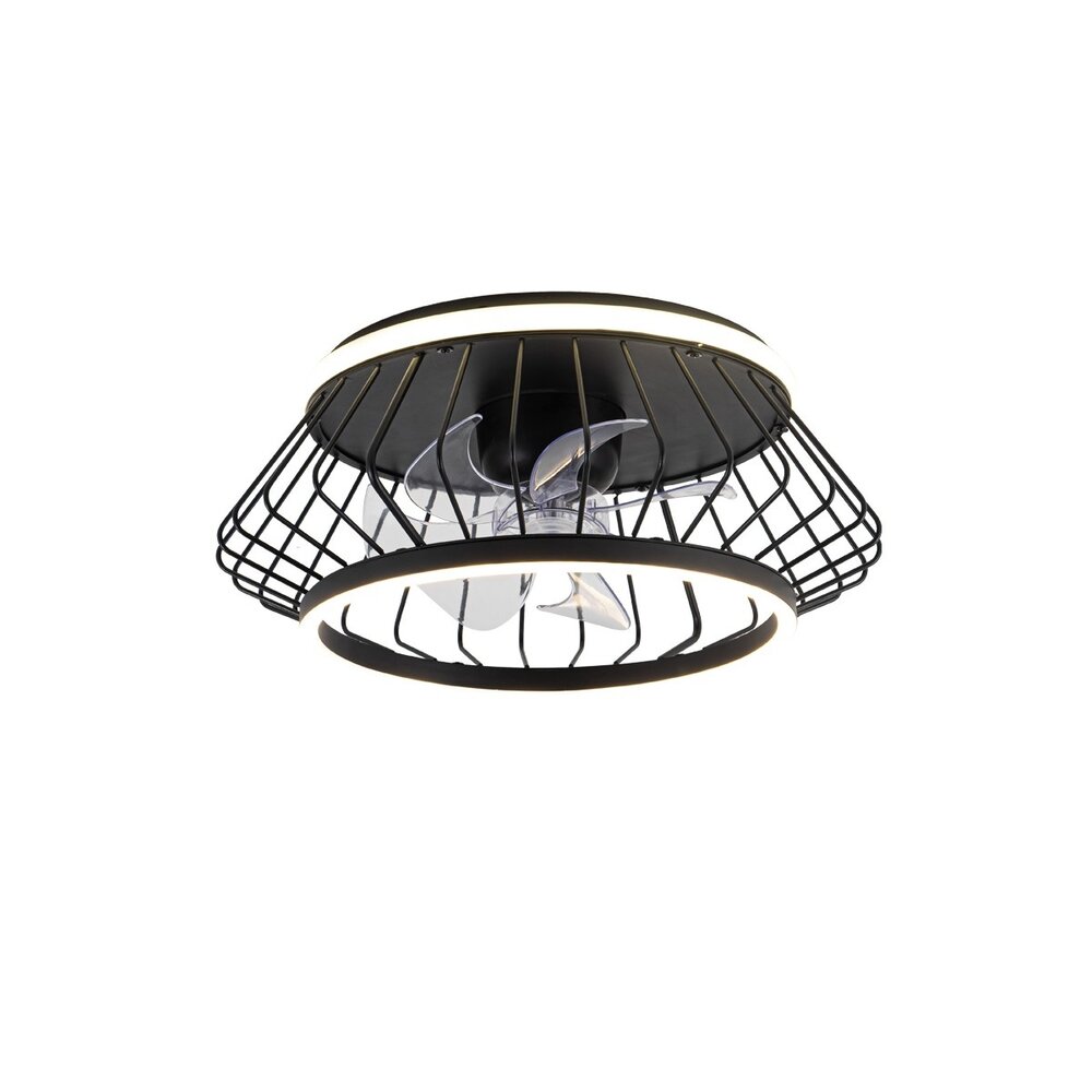 CristalRecord Plafondventilator Cobra Ø 50 cm zwart