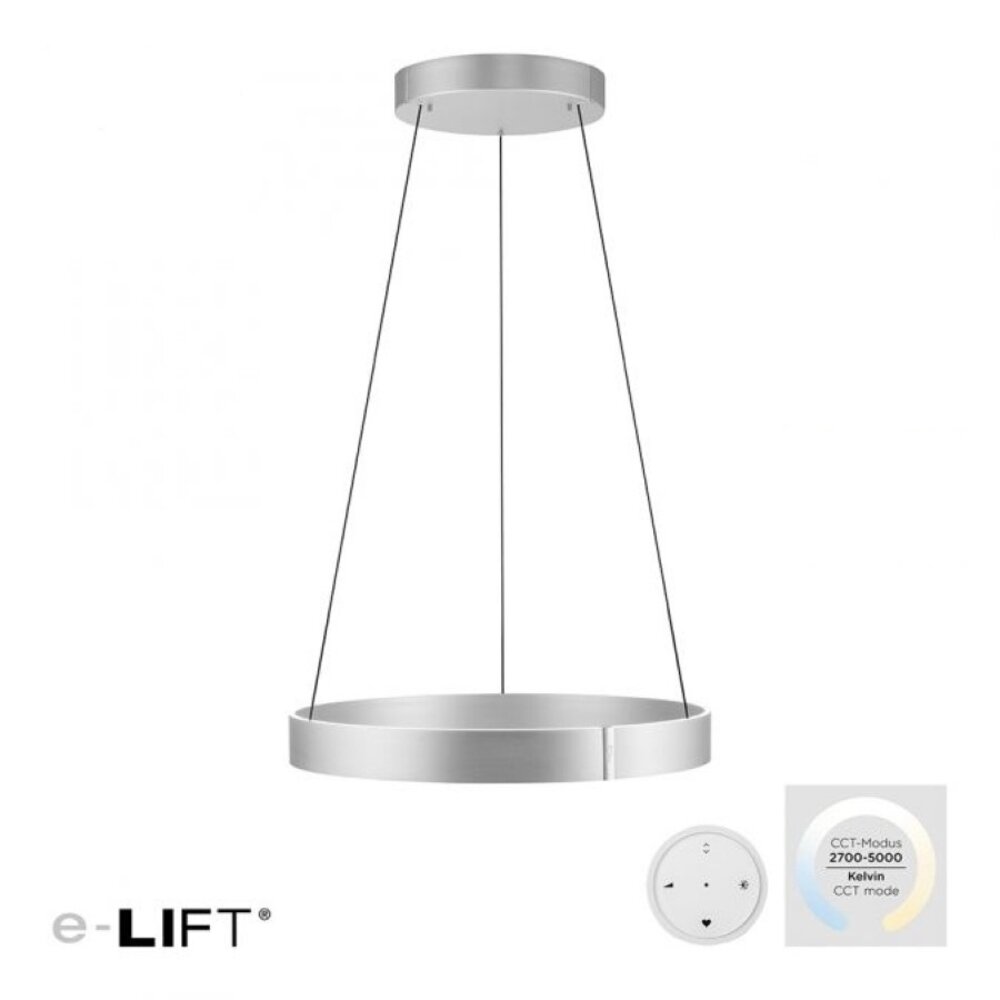 Neuhaus PURE Hanglamp E-Clipse e-Lift Ø 70 cm mat chroom Neuhaus PURE Hanglamp E-Clipse e-Lift Ø 70 cm mat chroom