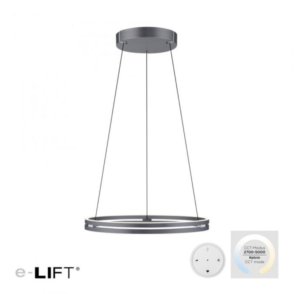 Neuhaus PURE Hanglamp E-Loop e-Lift Ø 70 cm donker grijs Neuhaus PURE Hanglamp E-Loop e-Lift Ø 70 cm donker grijs