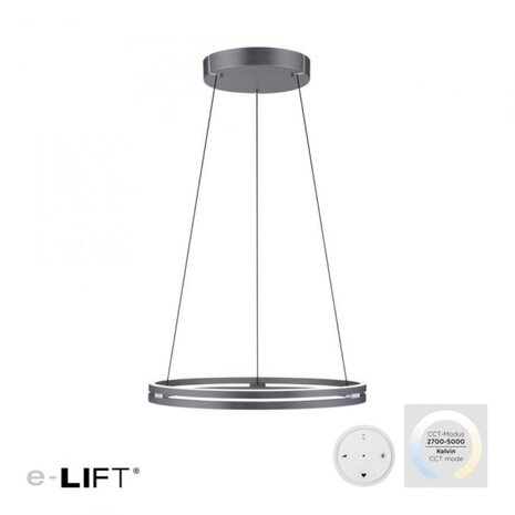 Neuhaus PURE Hanglamp E-Loop e-Lift Ø 70 cm donker grijs Neuhaus PURE Hanglamp E-Loop e-Lift Ø 70 cm donker grijs