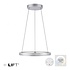 Hanglamp E-Loop e-Lift Ø 70 cm mat chroom Hanglamp E-Loop e-Lift Ø 70 cm mat chroom