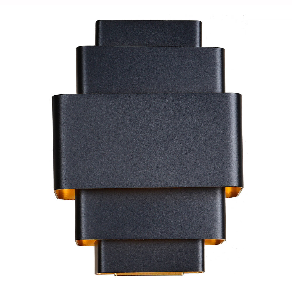 Artdelight Wandlamp Layers B 20 cm zwart goud Artdelight Wandlamp Layers B 20 cm zwart goud