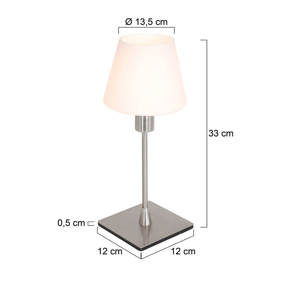 Steinhauer Tafellamp Ancilla H 33 cm mat chroom Steinhauer Tafellamp Ancilla H 33 cm mat chroom