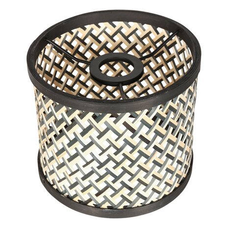 Steinhauer Lampenkap Bamboe Ø 20 cm E27 zwart beige Steinhauer Lampenkap Bamboe Ø 20 cm E27 zwart beige