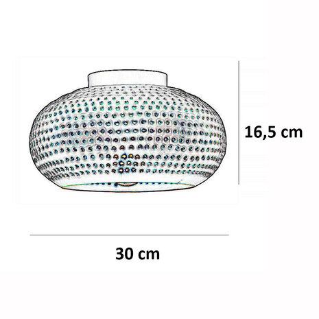 Freelight Plafondlamp Fueco Ø 30 cm bruin zwart Freelight Plafondlamp Fueco Ø 30 cm bruin zwart