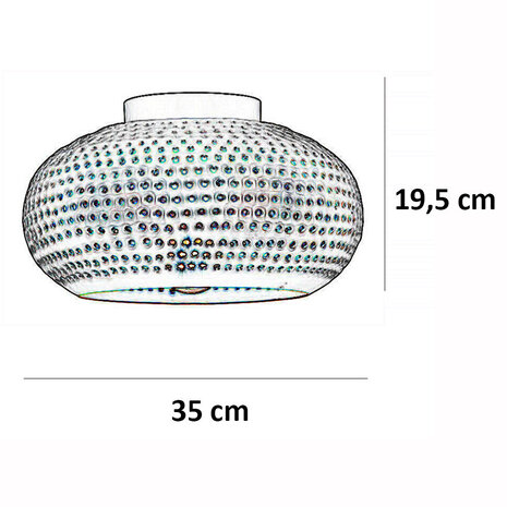 Freelight Plafondlamp Fueco Ø 35 cm bruin zwart Freelight Plafondlamp Fueco Ø 35 cm bruin zwart