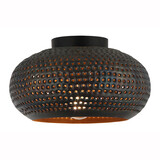 Freelight Plafondlamp Fueco Ø 35 cm bruin zwart Freelight Plafondlamp Fueco Ø 35 cm bruin zwart