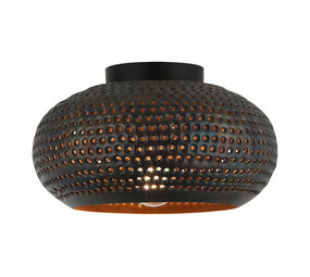 Freelight Plafondlamp Fueco Ø 35 cm bruin zwart Freelight Plafondlamp Fueco Ø 35 cm bruin zwart