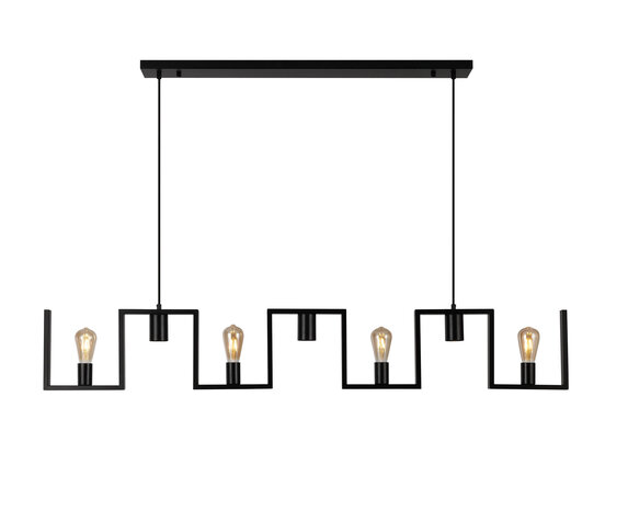 Ylumen Hanglamp Row 7 lichts -2e kans-  L 158 cm zwart Ylumen Hanglamp Row 7 lichts -2e kans-  L 158 cm zwart
