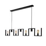 Ylumen Hanglamp Row 7 lichts -2e kans-  L 158 cm zwart Ylumen Hanglamp Row 7 lichts -2e kans-  L 158 cm zwart