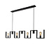 Hanglamp Row 7 lichts -2e kans-  L 158 cm zwart
