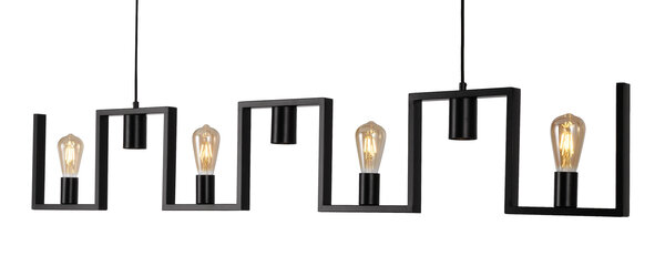 Ylumen Hanglamp Row 7 lichts -2e kans-  L 158 cm zwart Ylumen Hanglamp Row 7 lichts -2e kans-  L 158 cm zwart