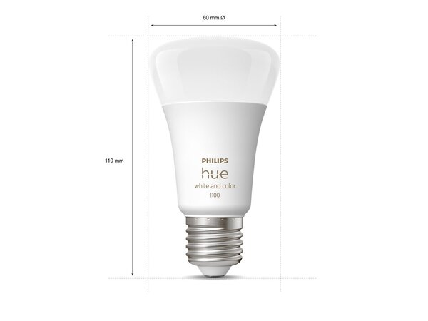 Philips HUE Lichtbron E27 1100 Lumen White and Color Ambiance Philips HUE Lichtbron E27 1100 Lumen White and Color Ambiance