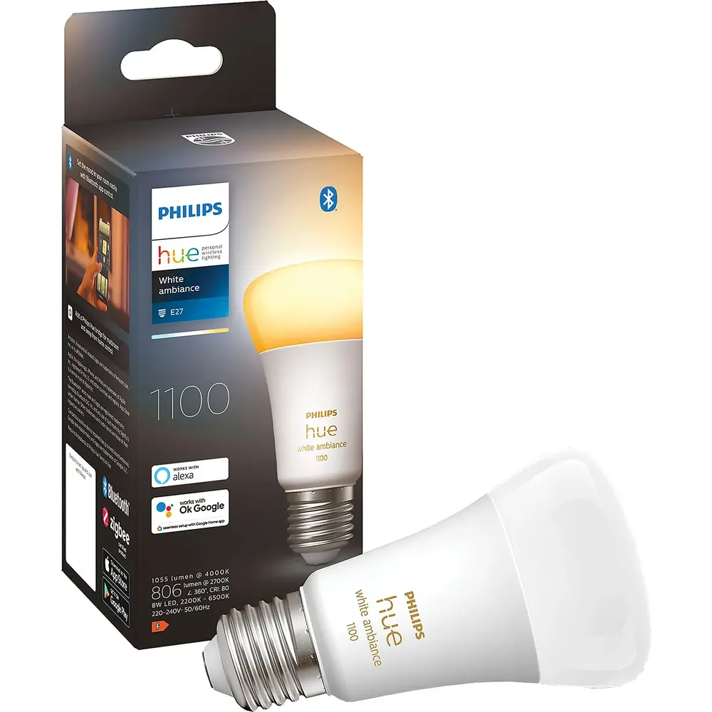 HUE Lichtbron E27 1100 Lumen White Ambiance Philips - Lamponline