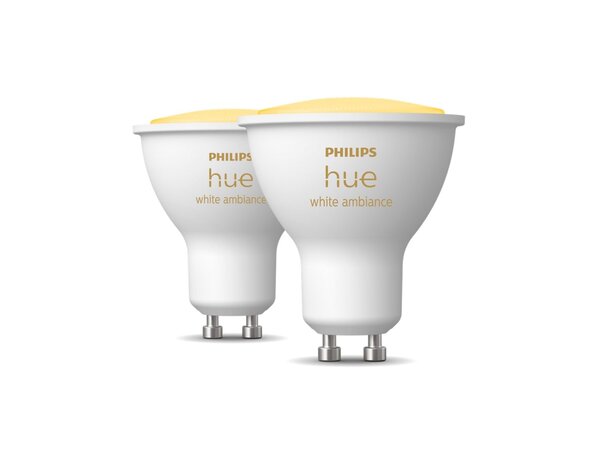 Philips HUE Lichtbron GU10 400 Lumen White Ambiance 2 pack