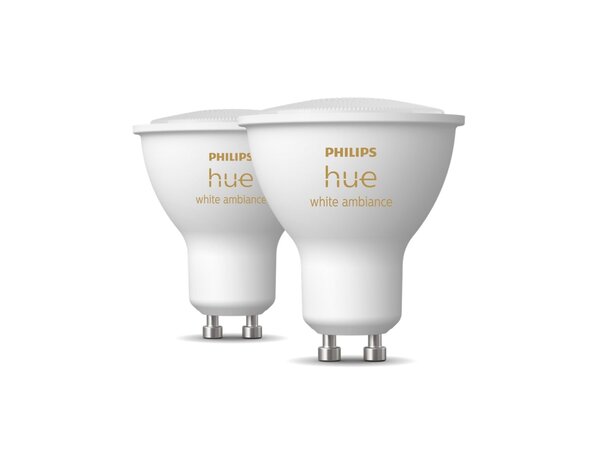 Philips HUE Lichtbron GU10 400 Lumen White Ambiance 2 pack