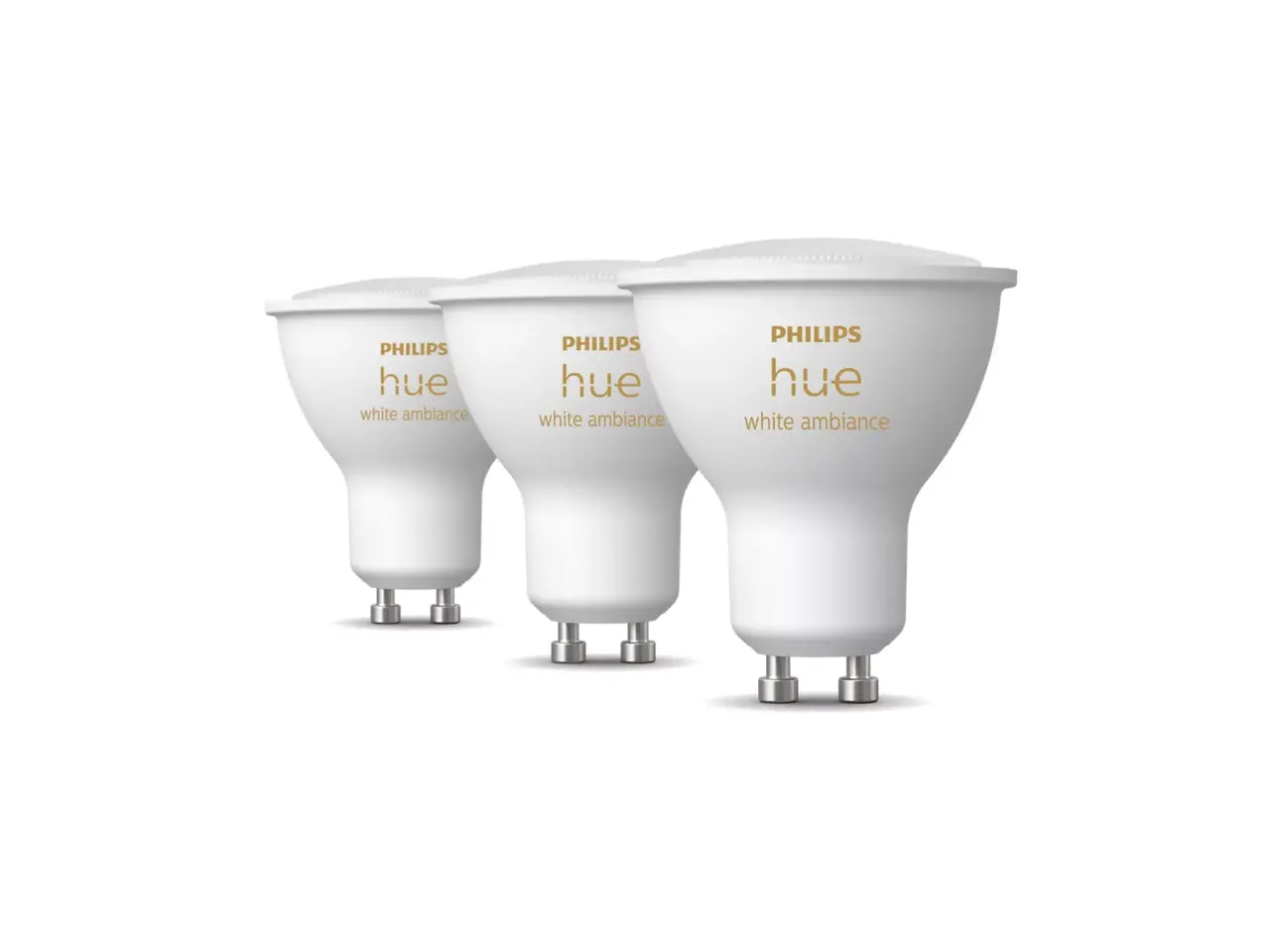 Philips HUE Lichtbron GU10 400 Lumen White Ambiance 3 pack