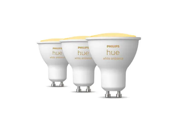 Philips HUE Lichtbron GU10 400 Lumen White Ambiance 3 pack