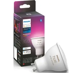 Philips HUE Lichtbron GU10 350 Lumen White and Color Ambiance Philips HUE Lichtbron GU10 350 Lumen White and Color Ambiance