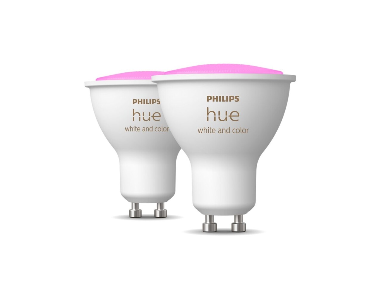 Philips HUE Lichtbron GU10 350 Lumen White and Color Ambiance 2 pack Philips HUE Lichtbron GU10 350 Lumen White and Color Ambiance 2 pack