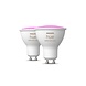 Philips HUE Lichtbron GU10 400 Lumen White and Color Ambiance 2 pack