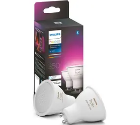 Philips HUE Lichtbron GU10 400 Lumen White and Color Ambiance 2 pack