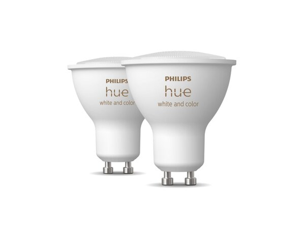 Philips HUE Lichtbron GU10 400 Lumen White and Color Ambiance 2 pack