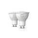 Philips HUE Lichtbron GU10 400 Lumen White and Color Ambiance 2 pack
