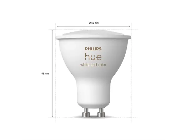 Philips HUE Lichtbron GU10 400 Lumen White and Color Ambiance 3 pack