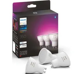 Philips HUE Lichtbron GU10 400 Lumen White and Color Ambiance 3 pack