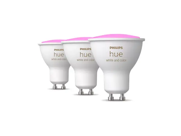 Philips HUE Lichtbron GU10 400 Lumen White and Color Ambiance 3 pack