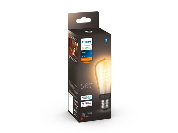 Philips HUE Lichtbron E27 Filament ST64 White Philips HUE Lichtbron E27 Filament ST64 White