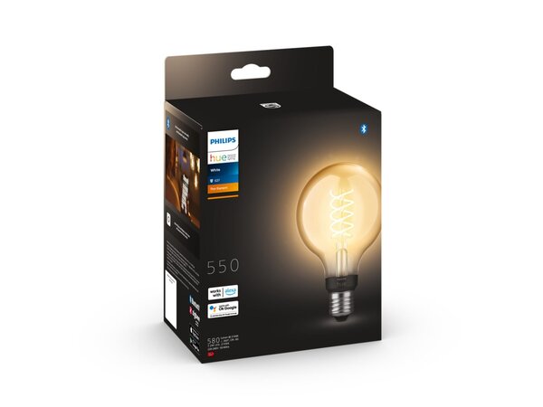 Philips HUE Lichtbron E27 Filament G93 White Philips HUE Lichtbron E27 Filament G93 White