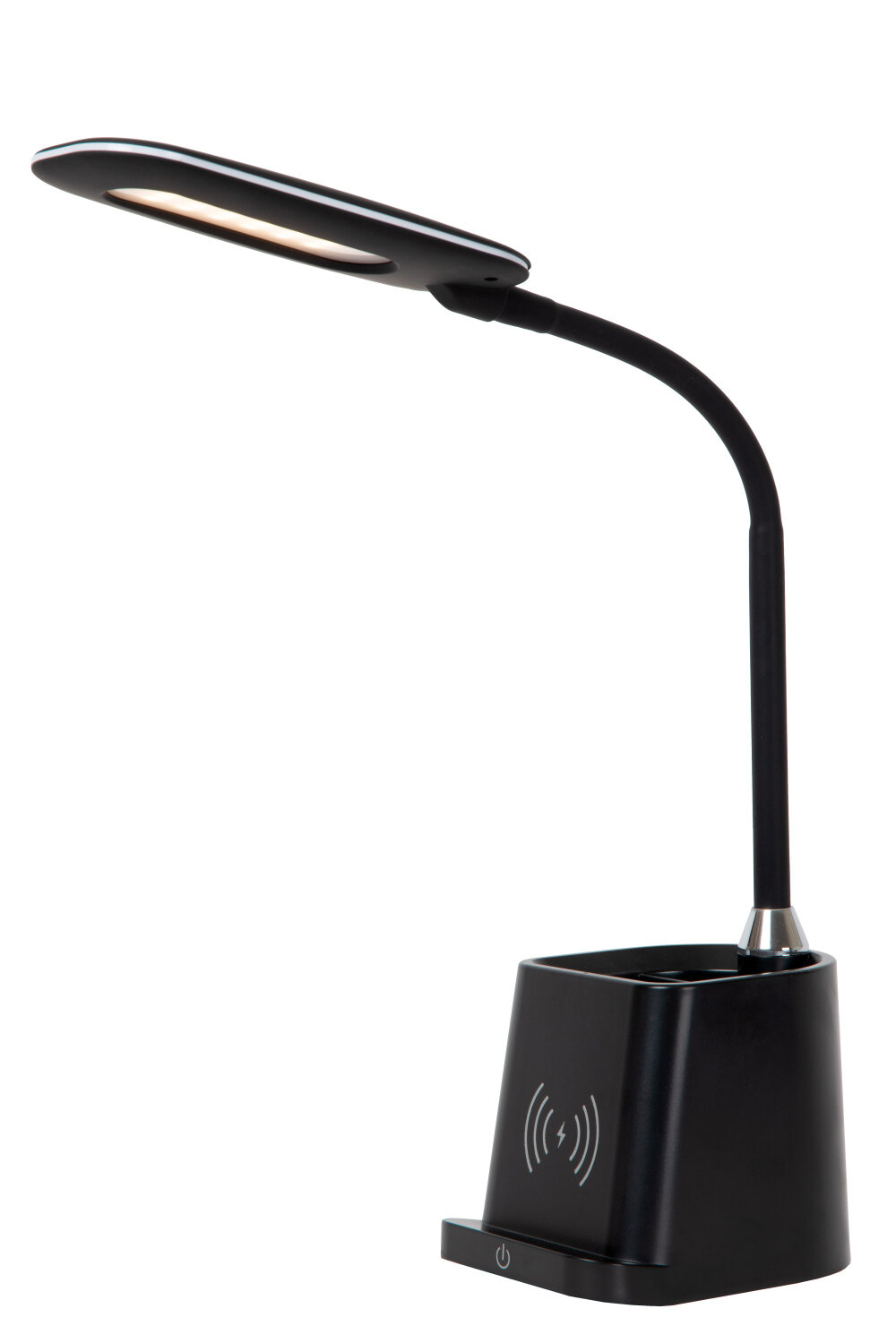 Lucide PENNY Bureaulamp LED Dimb. 1x4,7W 3000K Met draadloze oplader Zwart