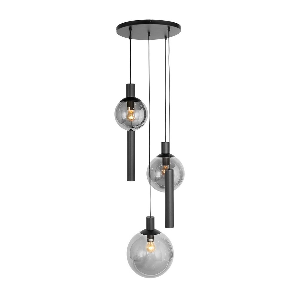 Steinhauer Hanglamp bollique Ø 60 cm 5 lichts 3800 zwart