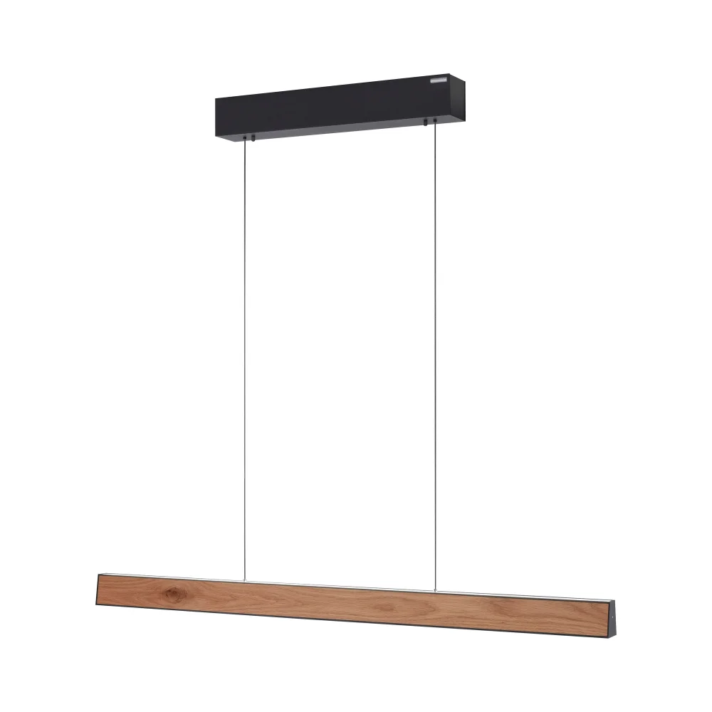 Paul Neuhaus Hanglamp e-Lift L 120 cm zwart hout