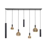 Ztahl Hanglamp Riva 7 lichts rechthoekig 145 cm zwart