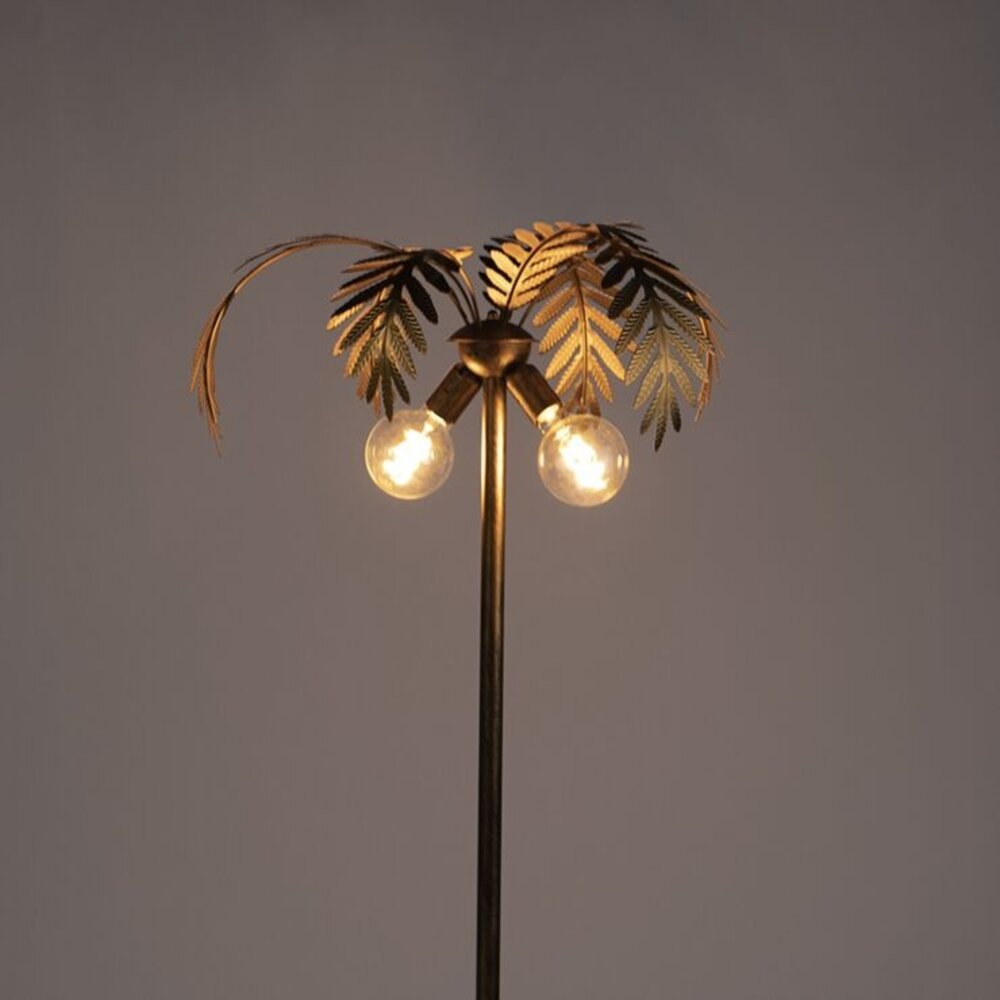 Ylumen Vloerlamp Palm H 156 cm goud bruin