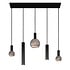 Hanglamp Riva 5 lichts rechthoekig L 100 cm zwart Hanglamp Riva 5 lichts rechthoekig L 100 cm zwart