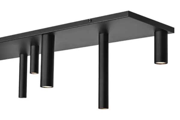 Ztahl Plafondlamp Olmo 7 lichts L 145 cm zwart