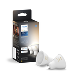 Philips HUE Lichtbron GU10 400 Lumen White Ambiance 2 pack Philips HUE Lichtbron GU10 400 Lumen White Ambiance 2 pack