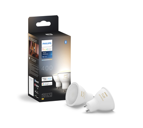 Philips HUE Lichtbron GU10 400 Lumen White Ambiance 2 pack Philips HUE Lichtbron GU10 400 Lumen White Ambiance 2 pack
