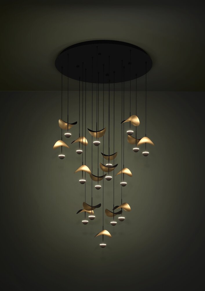 Eglo Hanglamp Dracera 17 lichts Ø 78 cm zwart Eglo Hanglamp Dracera 17 lichts Ø 78 cm zwart