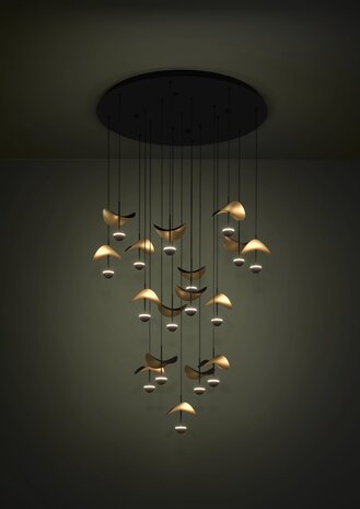 Eglo Hanglamp Dracera 17 lichts Ø 78 cm zwart Eglo Hanglamp Dracera 17 lichts Ø 78 cm zwart