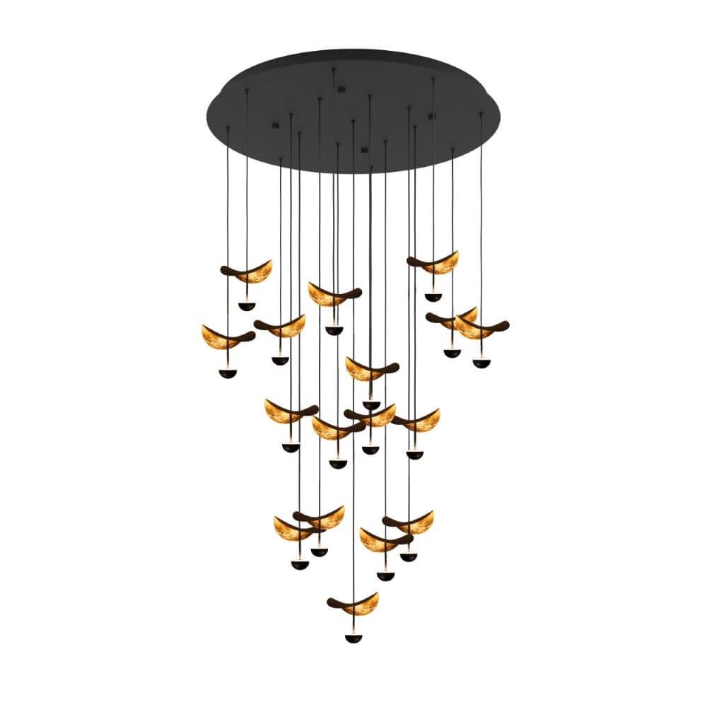 Eglo Hanglamp Dracera 17 lichts Ø 78 cm zwart Eglo Hanglamp Dracera 17 lichts Ø 78 cm zwart