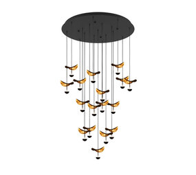 Eglo Hanglamp Dracera 17 lichts Ø 78 cm zwart Eglo Hanglamp Dracera 17 lichts Ø 78 cm zwart