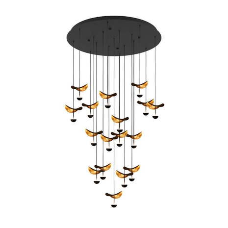 Eglo Hanglamp Dracera 17 lichts Ø 78 cm zwart Eglo Hanglamp Dracera 17 lichts Ø 78 cm zwart