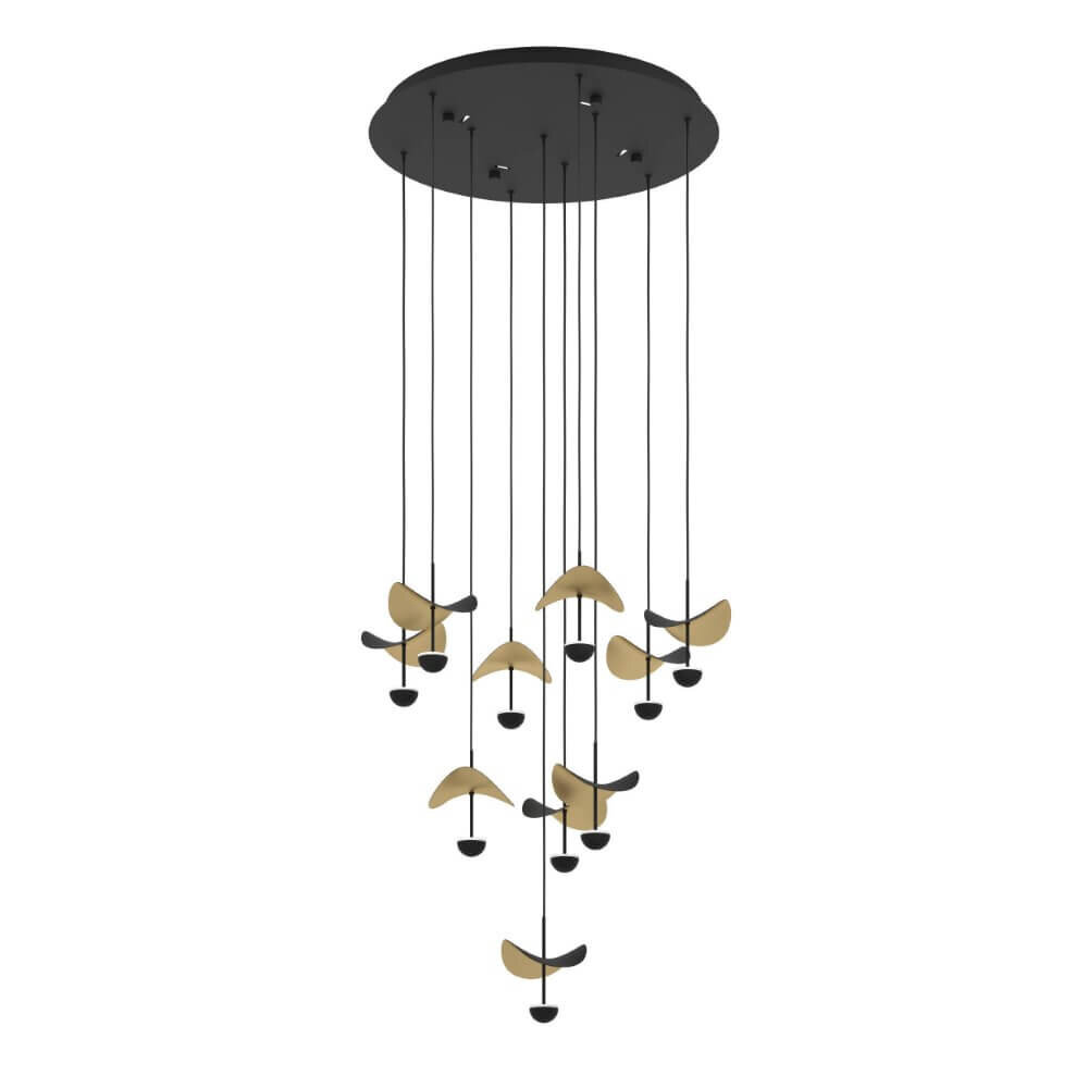 Eglo Hanglamp Dracera 10 lichts Ø 58 cm zwart Eglo Hanglamp Dracera 10 lichts Ø 58 cm zwart