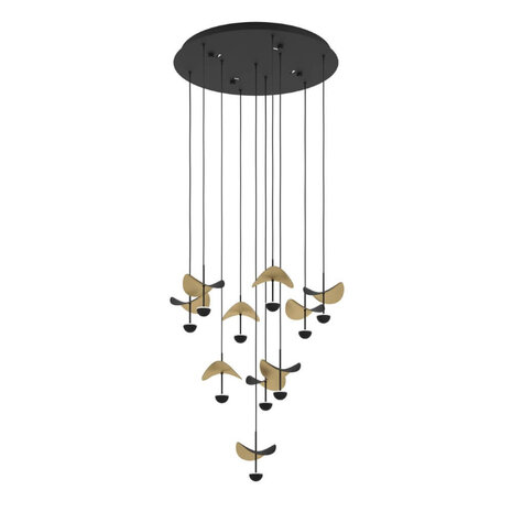 Eglo Hanglamp Dracera 10 lichts Ø 58 cm zwart Eglo Hanglamp Dracera 10 lichts Ø 58 cm zwart