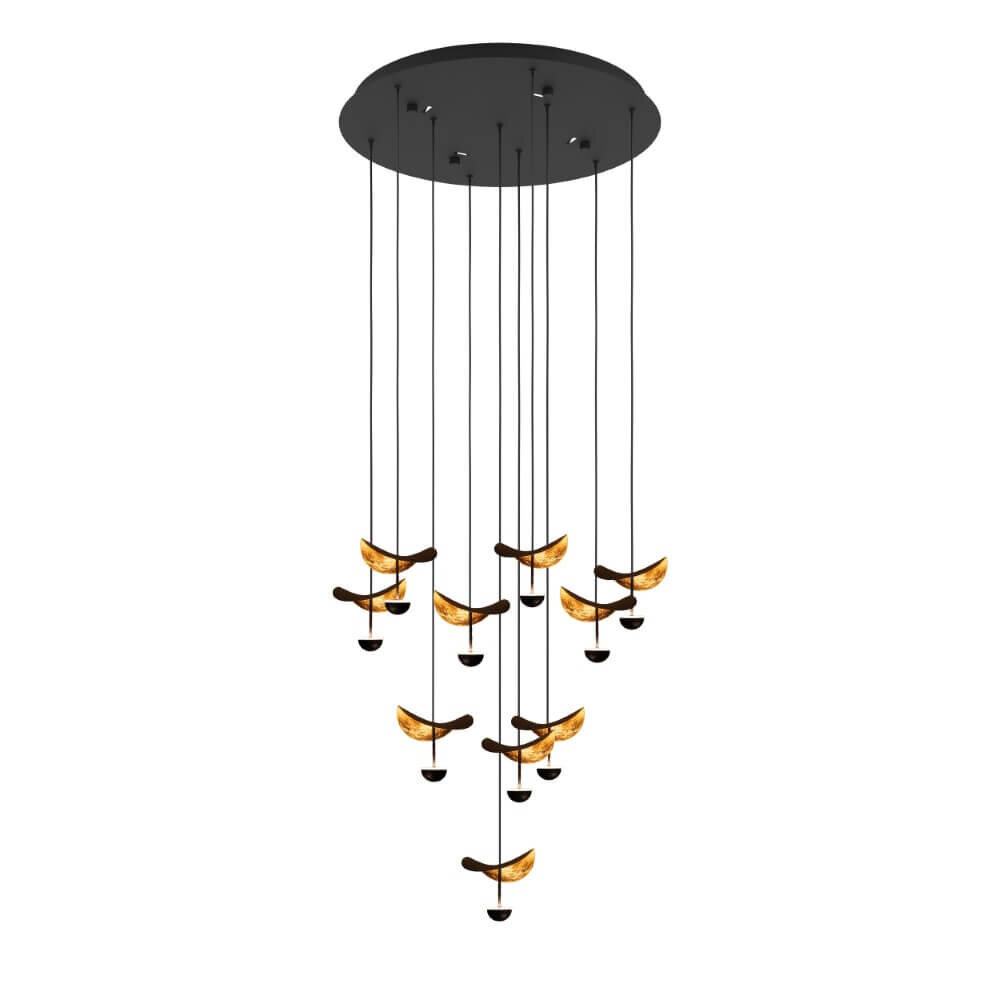 Eglo Hanglamp Dracera 10 lichts Ø 58 cm zwart Eglo Hanglamp Dracera 10 lichts Ø 58 cm zwart